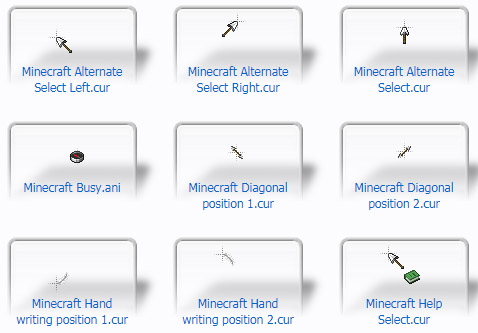 Minecraft Mouse Cursors