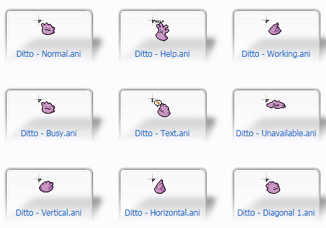 Ditto Pokemon Purple Mouse Cursors