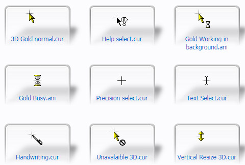 3D Gold for Mouse Cursors