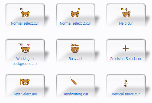 Rilakkuma The Bear Mouse Cursors