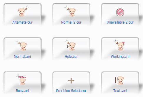 Bear Kawaii Mouse Cursors