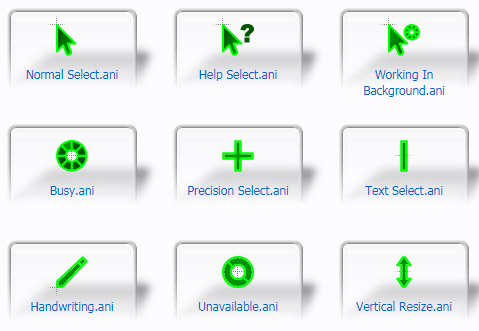 Green Gee Indeed Cursors