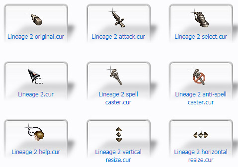 Lineage 2 Combo Mouse Cursors