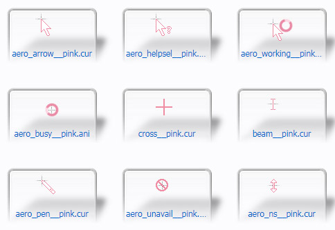 Pink Whit White Mouse Cursors