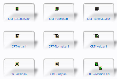 Animated CRT Mouse Cursors