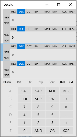 Localc - A light but powerful calculator for coding and debugging