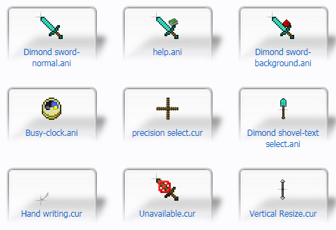 Minecraft full Mouse Cursors