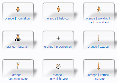 free orange mouse Cursors