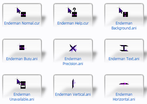 Minecraft Enderman Mouse Cursors