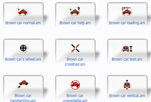 Brown car Cursors