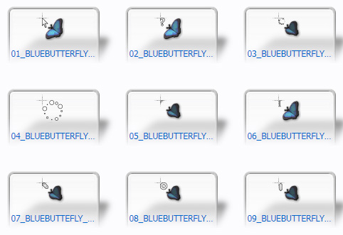 Blue Butterfly Mouse Cursors