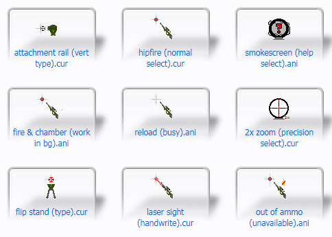 Neds Ergonomic AWP Sniper Rifle Cursors