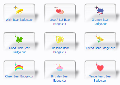 Care Bear Belly Badges Cursors