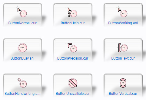 Pink Button Cursors