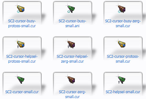 Starcraft Small Version Cursors